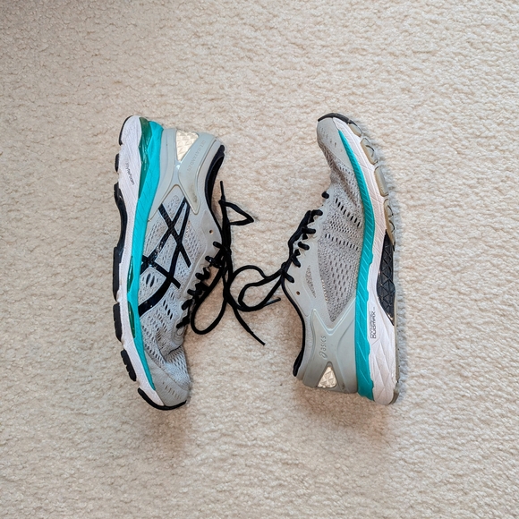 Asics Shoes - ASICS Gray and Teal Running Shoes